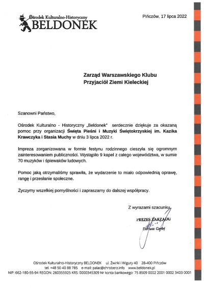 Podziękowania
